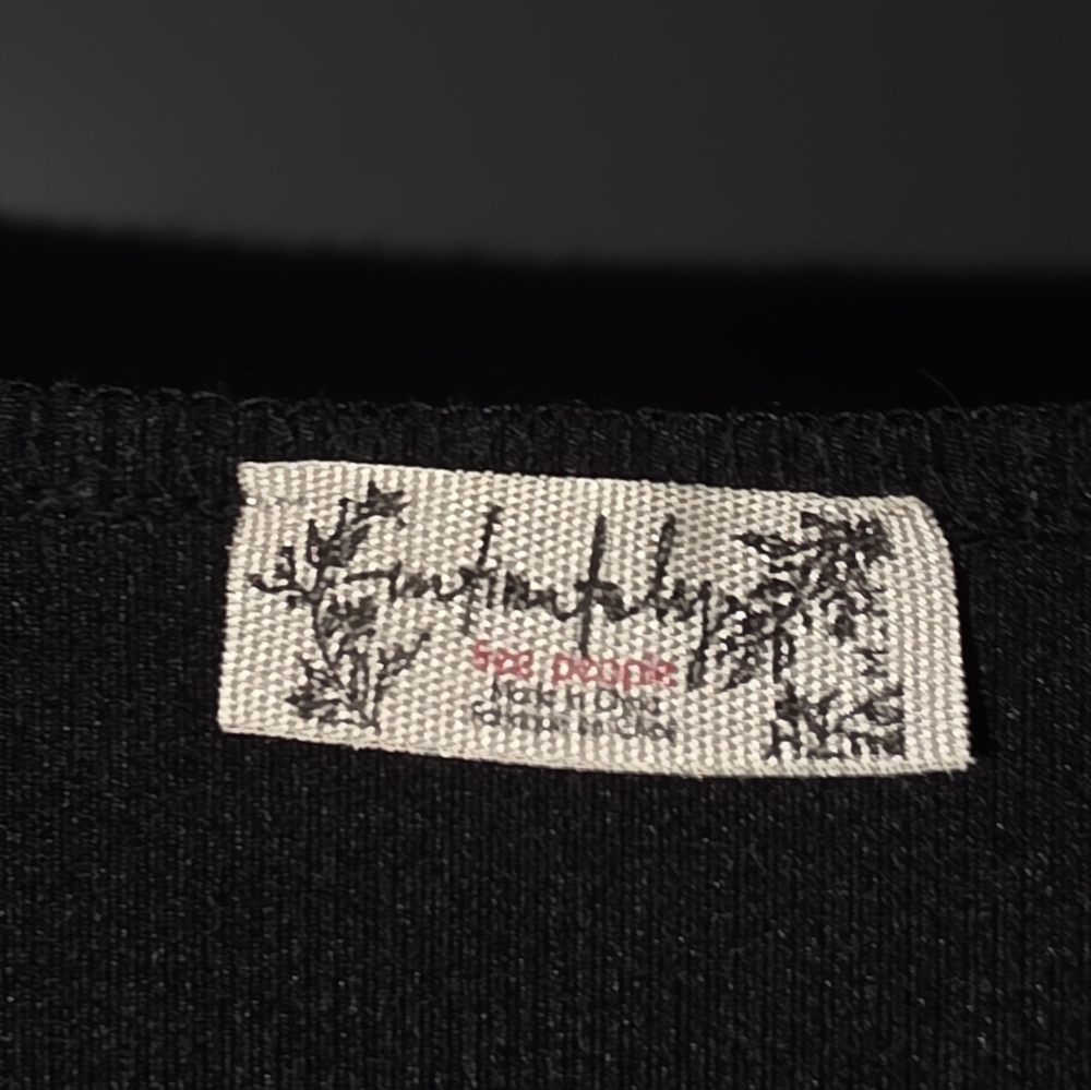 Intimately By Free People Black Ribbbed Bodysuit - Picture 3 of 4